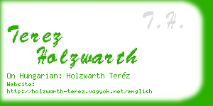 terez holzwarth business card